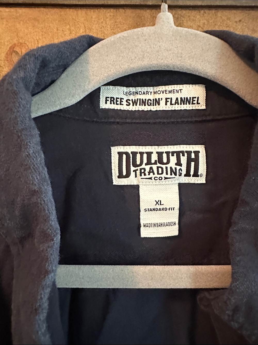 Duluth Trading Co. Free Swingin' Flannel - Navy